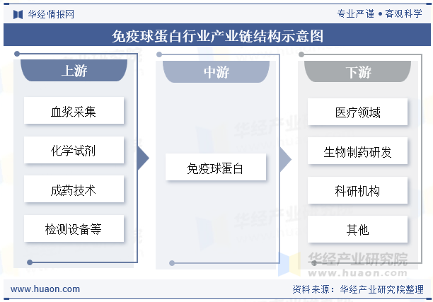 免疫球蛋白行业产业链结构示意图