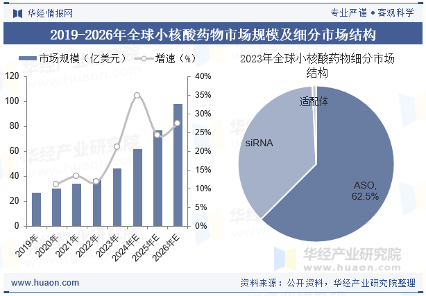 2019-2026年全球小核酸药物市场规模及细分市场结构