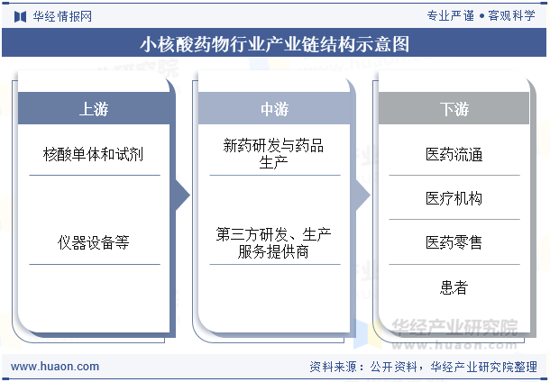 小核酸药物行业产业链结构示意图