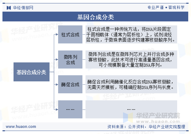 基因合成分类