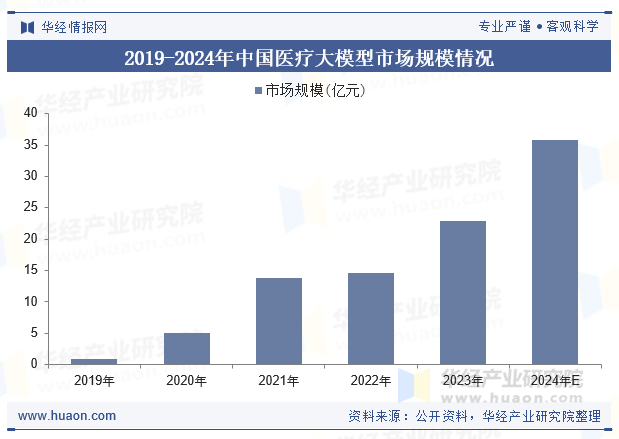 2019-2024年中国医疗大模型市场规模情况