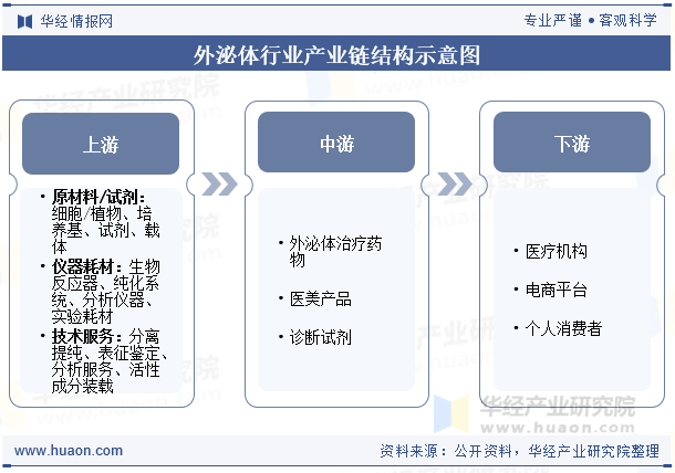 外泌体行业产业链结构示意图