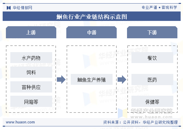 鮰鱼行业产业链结构示意图