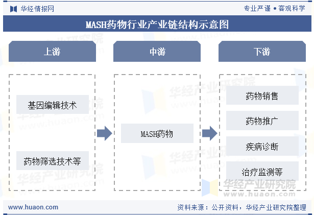 MASH药物行业产业链结构示意图