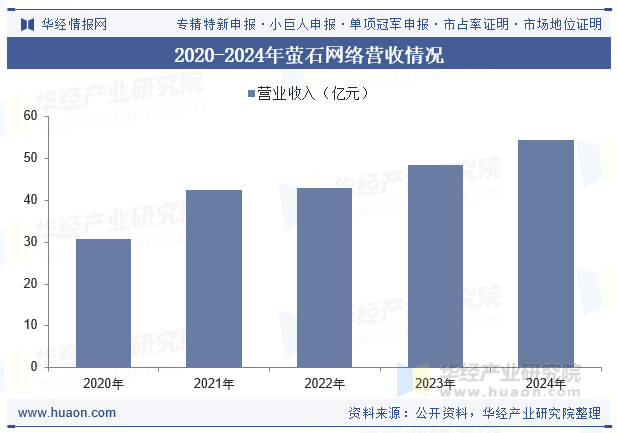 2020-2024年萤石网络营收情况