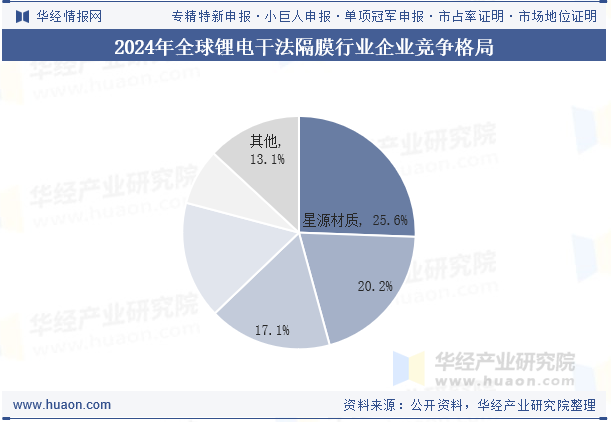 2024年全球锂电干法隔膜行业企业竞争格局