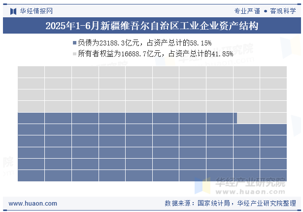2025年1-6月新疆维吾尔自治区工业企业资产结构